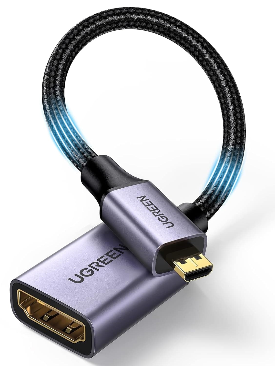 کابل UGREEN Micro HDMI به HDMI نر به ماده 4K برای GoPro 0.25M کابل UGREEN Micro HDMI به HDMI نر به ماده 4K برای GoPro 0.25M