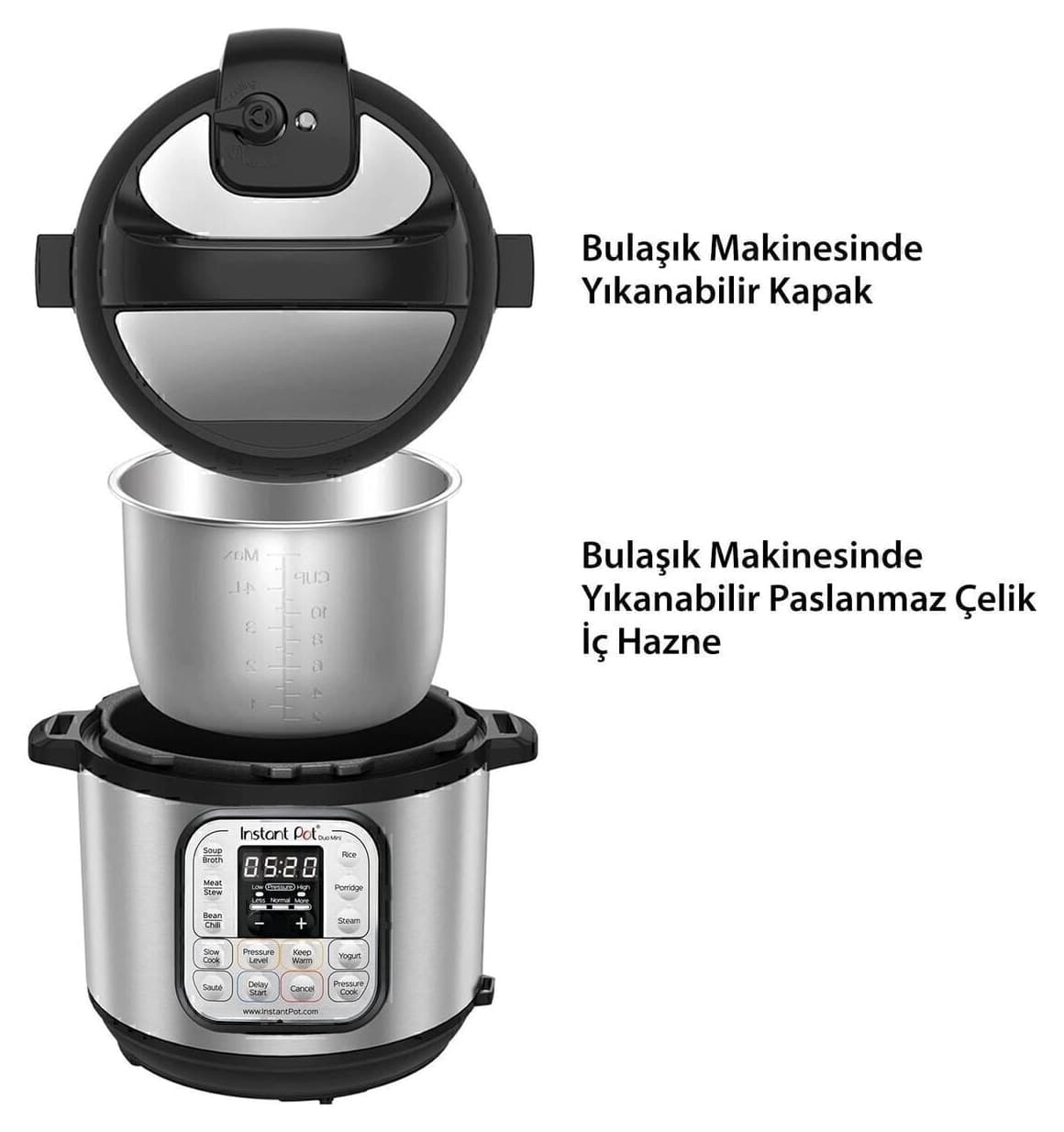 زودپز برقی چندکاره Instant Pot مدل Instant Duo Mini ظرف استیل 3 لیتری زودپز برقی چندکاره Instant Pot مدل Instant Duo Mini ظرف استیل 3 لیتری