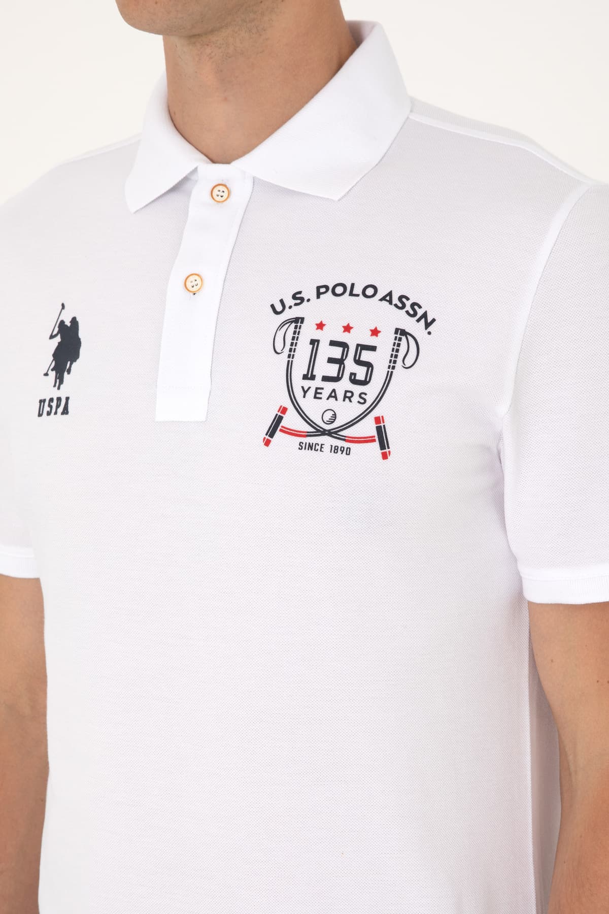 تیشرت مردانه U.S. Polo Assn. فیت معمولی سفید یقه پولو مدل 50299667-VR013 تیشرت مردانه U.S. Polo Assn. فیت معمولی سفید یقه پولو مدل 50299667-VR013