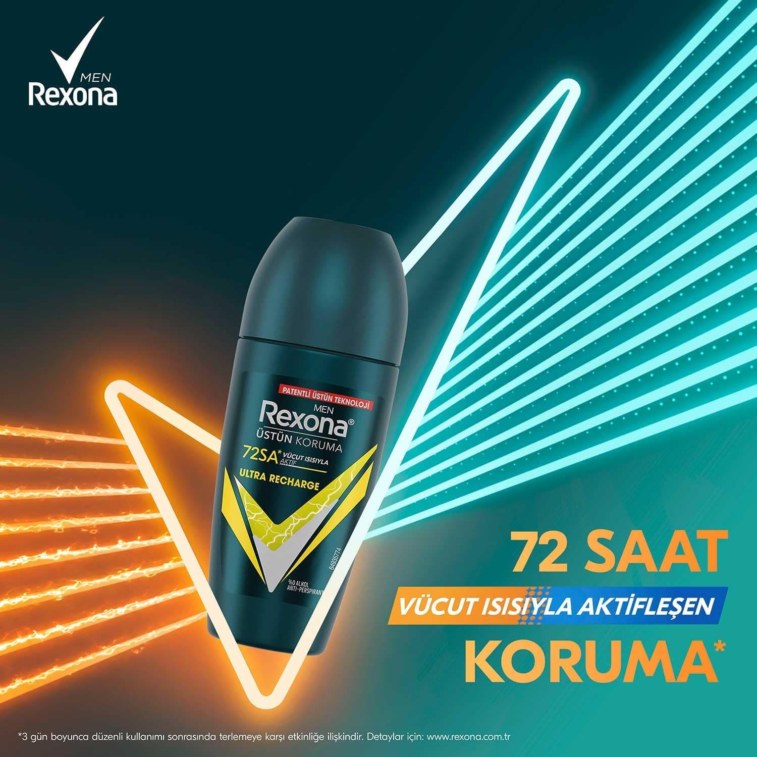 دئودورانت رولآن مردانه Rexona مدل Ultra Recharge، 50 میلیلیتر دئودورانت رولآن مردانه Rexona مدل Ultra Recharge، 50 میلیلیتر