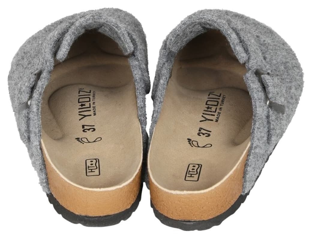 دمپایی خانگی یونیسکس YILDIZ SHOES زمستانی جلوبسته نمدی خاکستری دمپایی خانگی یونیسکس YILDIZ SHOES زمستانی جلوبسته نمدی خاکستری
