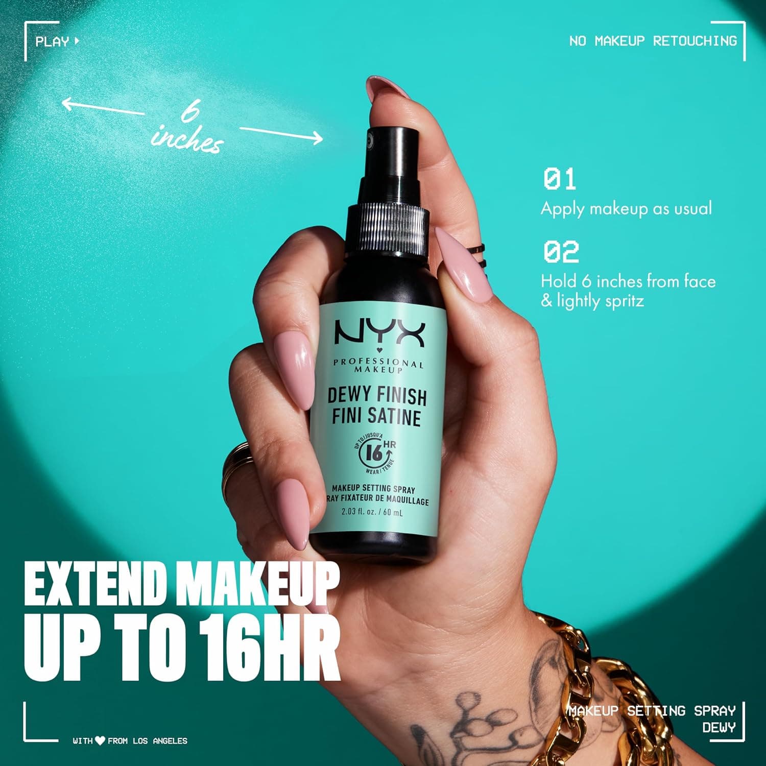 اسپری تثبیت آرایش NYX Professional Makeup فینیش درخشان ماندگاری ۱۶ ساعته ۶۰ml اسپری تثبیت آرایش NYX Professional Makeup فینیش درخشان ماندگاری ۱۶ ساعته ۶۰ml