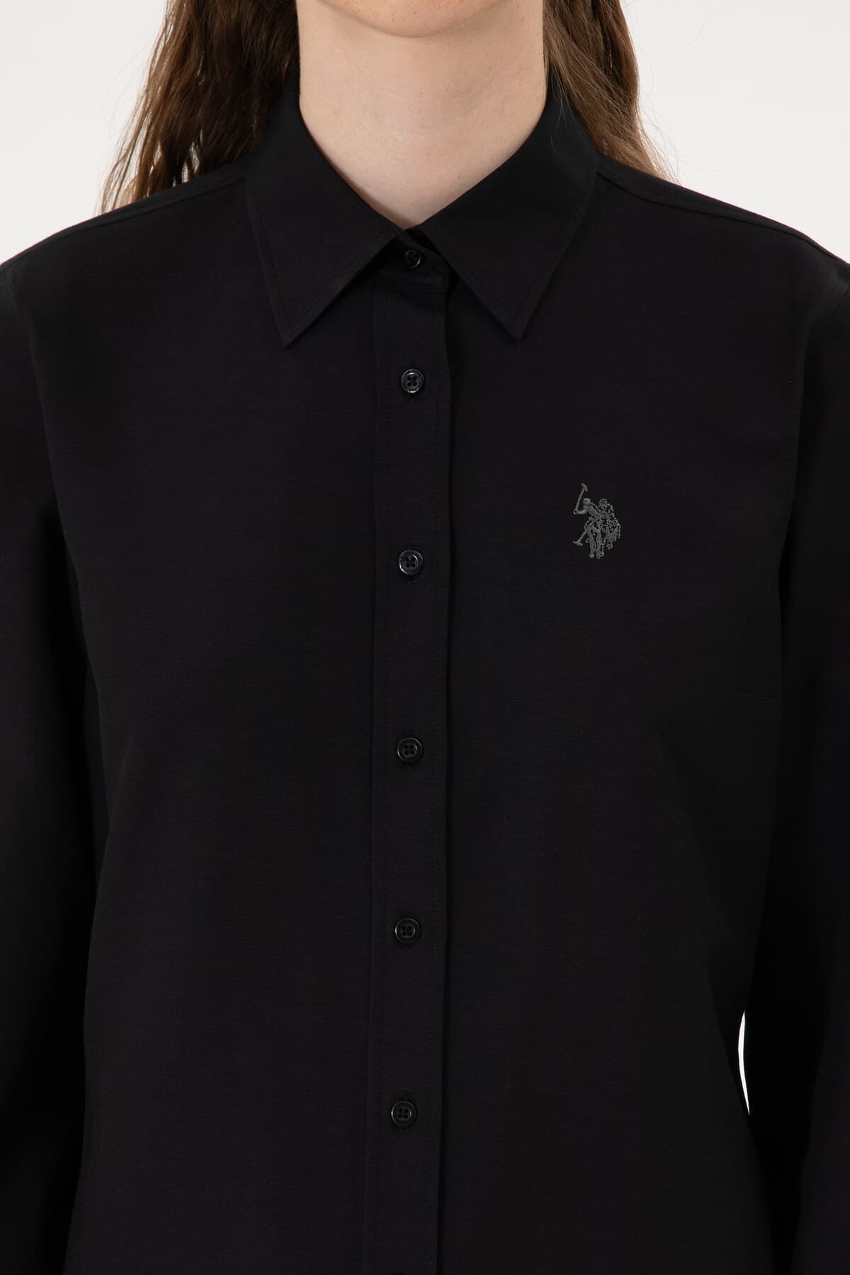 پیراهن زنانه U.S. Polo Assn. مشکی آستین بلند بیسیک مدل 50316711-VR046 پیراهن زنانه U.S. Polo Assn. مشکی آستین بلند بیسیک مدل 50316711-VR046