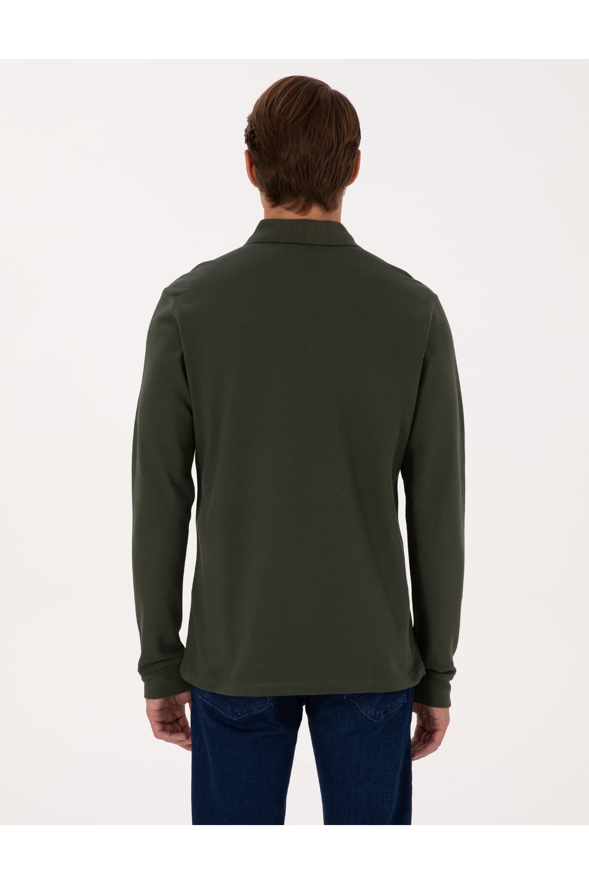 سوئیشرت مردانه Pierre Cardin اسلیم فیت سبز تیره یقه پولو زیپدار Basic Pike مدل 50314046-VR079 سوئیشرت مردانه Pierre Cardin اسلیم فیت سبز تیره یقه پولو زیپدار Basic Pike مدل 50314046-VR079