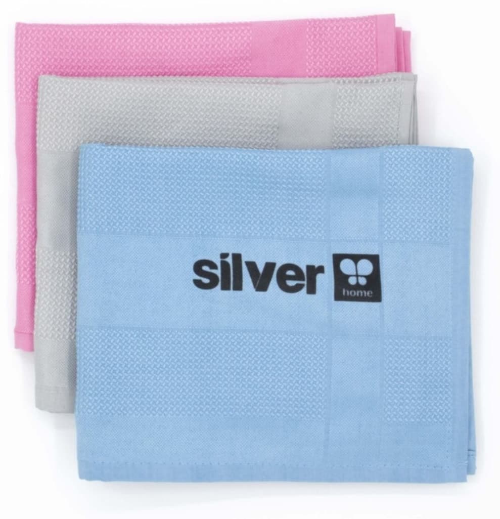 دستمال شیشه SİLVER HOME میکروفایبر دکوراتیو 3 عددی دستمال شیشه SİLVER HOME میکروفایبر دکوراتیو 3 عددی