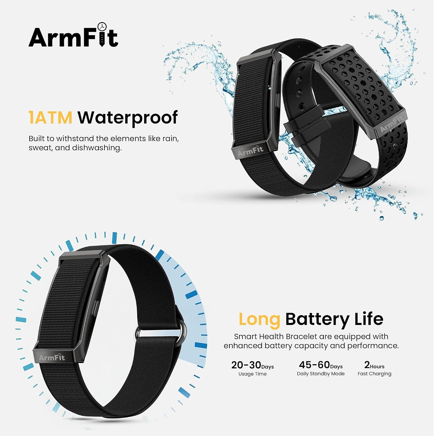 دستبند ردیاب تناسب اندام ArmFit Deep Zeero با پایش فعالیت و خواب، پشتیبانی از اپلیکیشن و شارژدهی 15+ روزه دستبند ردیاب تناسب اندام ArmFit Deep Zeero با پایش فعالیت و خواب، پشتیبانی از اپلیکیشن و شارژدهی 15+ روزه