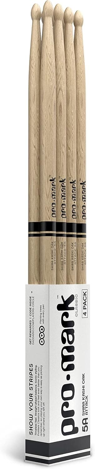 چوب درام Promark Shira Kashi بلوط Classic 5A بسته 4 جفت مدل PW5AW-4P چوب درام Promark Shira Kashi بلوط Classic 5A بسته 4 جفت مدل PW5AW-4P