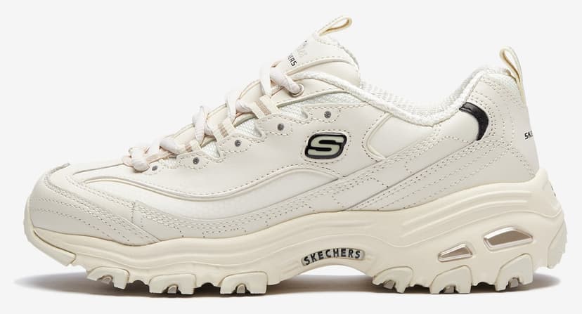 کفش اسنیکرز زنانه Skechers D'lites BIGGEST FAN سفید مدل 11931 OFWT کفش اسنیکرز زنانه Skechers D'lites BIGGEST FAN سفید مدل 11931 OFWT