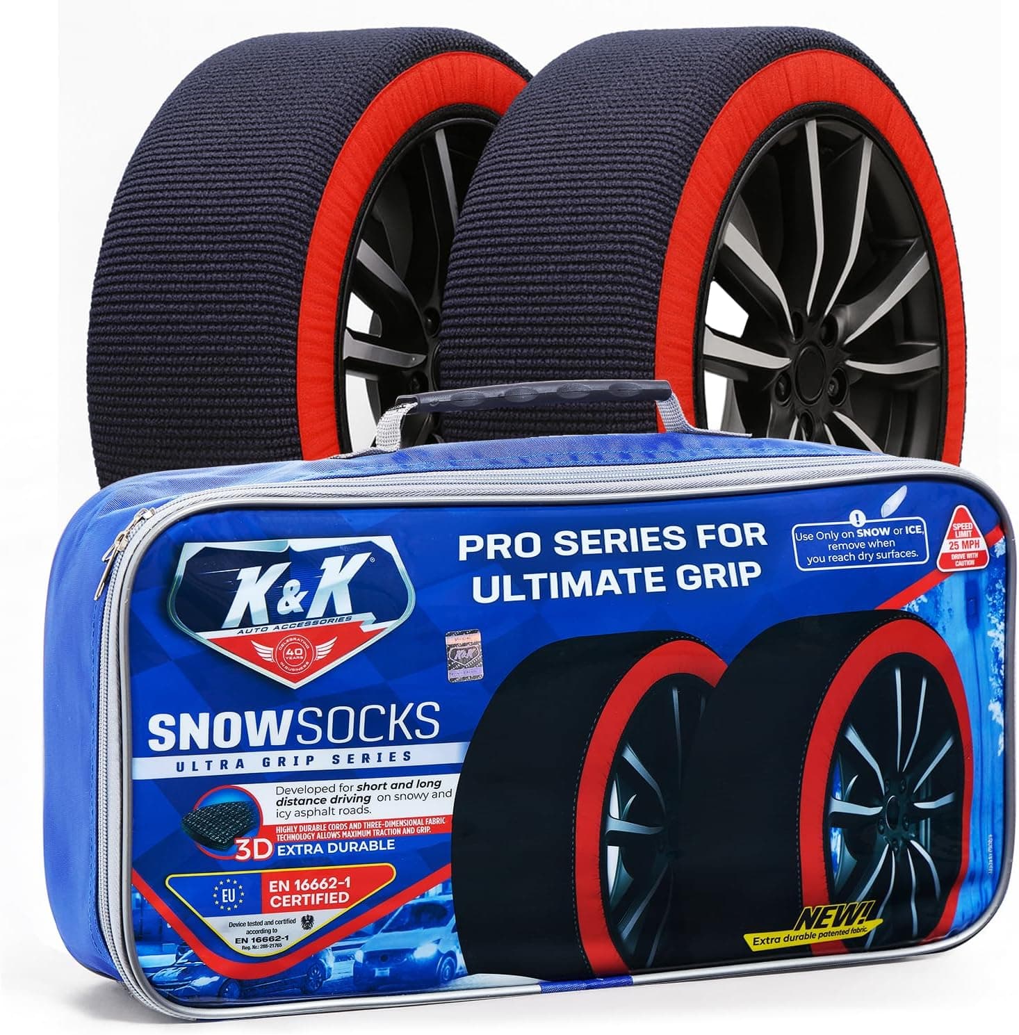 جوراب چرخ برف K&K Automotive Pro Series سایز European X-Large جوراب چرخ برف K&K Automotive Pro Series سایز European X-Large