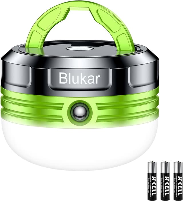 چراغ کمپینگ قابل حمل LED Blukar ضدآب با 3 حالت نوردهی و آهنربای قوی، به همراه 3 باتری AA چراغ کمپینگ قابل حمل LED Blukar ضدآب با 3 حالت نوردهی و آهنربای قوی، به همراه 3 باتری AA