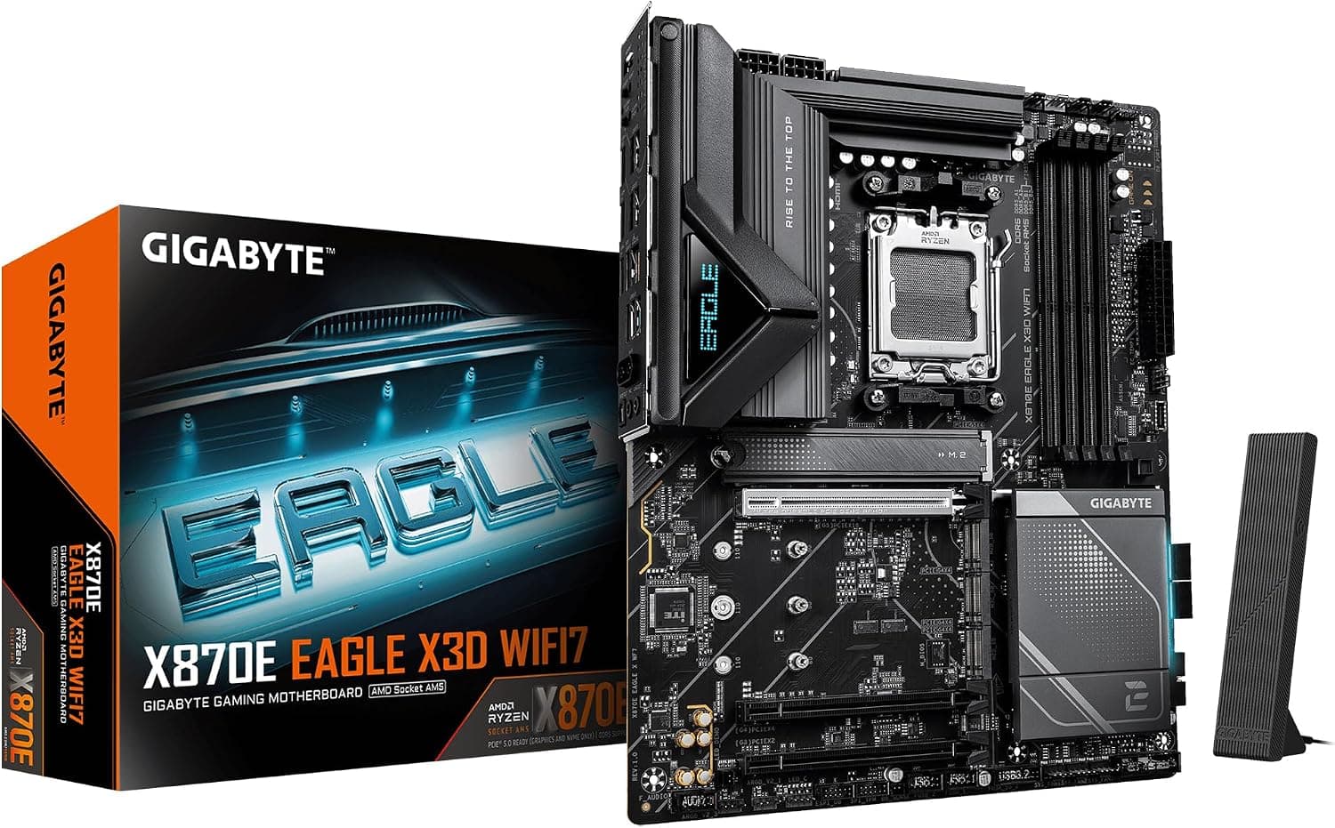 مادربرد GIGABYTE مدل X870E EAGLE X3D WIFI7 سازگار با AMD Ryzen 9000 مادربرد GIGABYTE مدل X870E EAGLE X3D WIFI7 سازگار با AMD Ryzen 9000