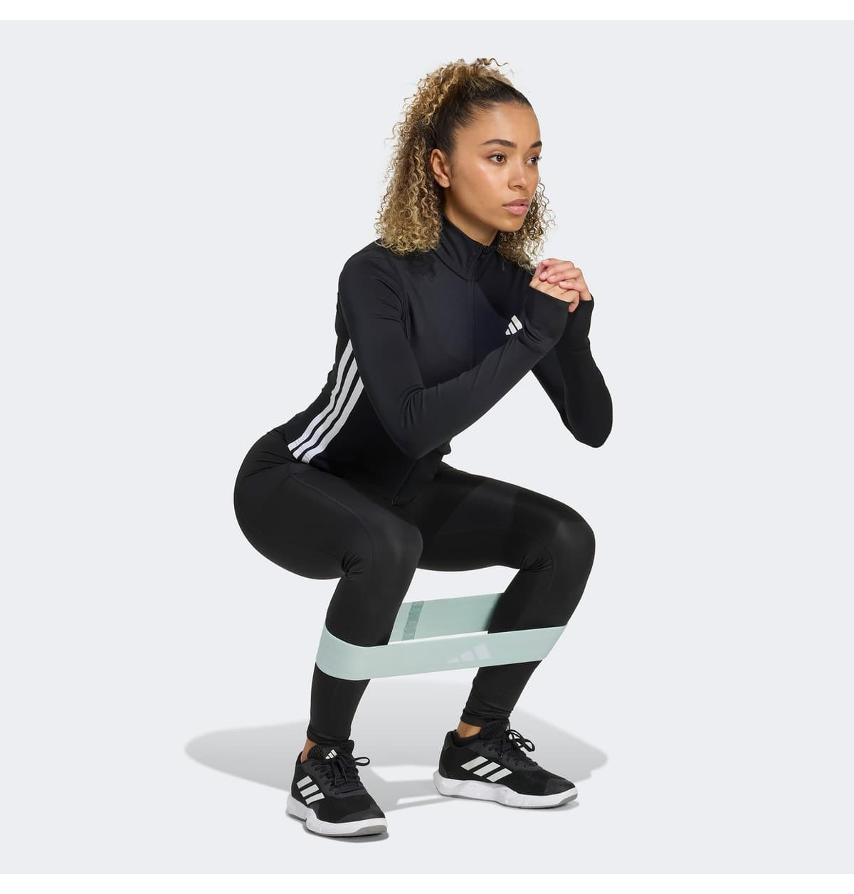 گرمکن ورزشی زنانه adidas Workout Essentials 3-Stripes مشکی گرمکن ورزشی زنانه adidas Workout Essentials 3-Stripes مشکی