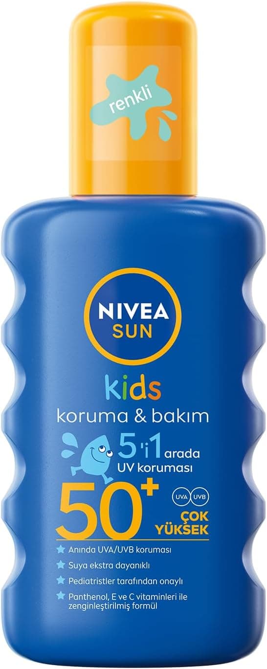 اسپری ضدآفتاب بدن کودکان NIVEA SUN SPF50+ ضدآب با ویتامین E&C 200ml اسپری ضدآفتاب بدن کودکان NIVEA SUN SPF50+ ضدآب با ویتامین E&C 200ml