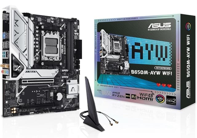 مادربرد ASUS مدل B650M-AYW با وایفای AMD B650 Micro-ATX و DDR5 مادربرد ASUS مدل B650M-AYW با وایفای AMD B650 Micro-ATX و DDR5