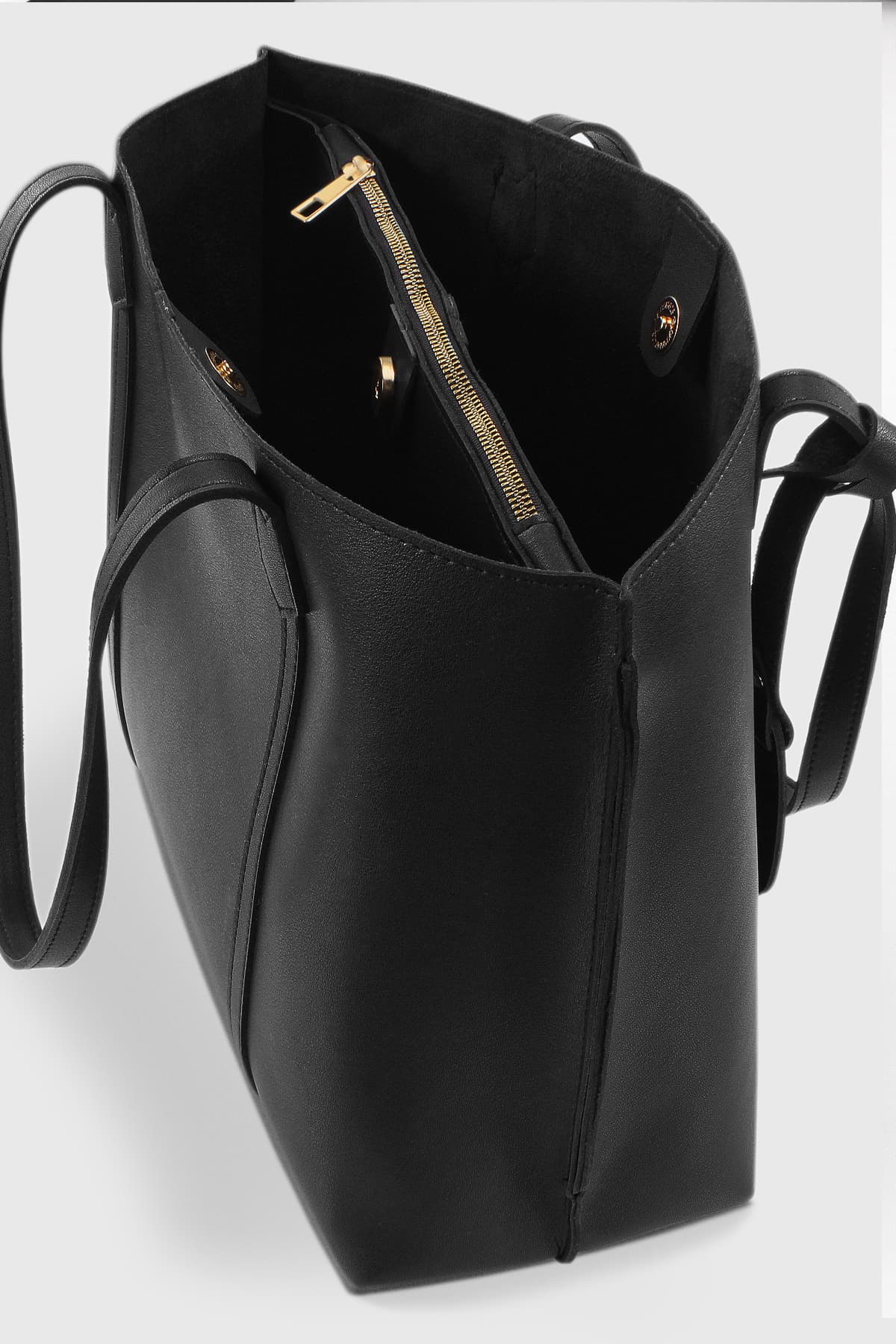 کیف شاپر زنانه Housebags سه بخشی مشکی چرم مصنوعی مدل 269 کیف شاپر زنانه Housebags سه بخشی مشکی چرم مصنوعی مدل 269