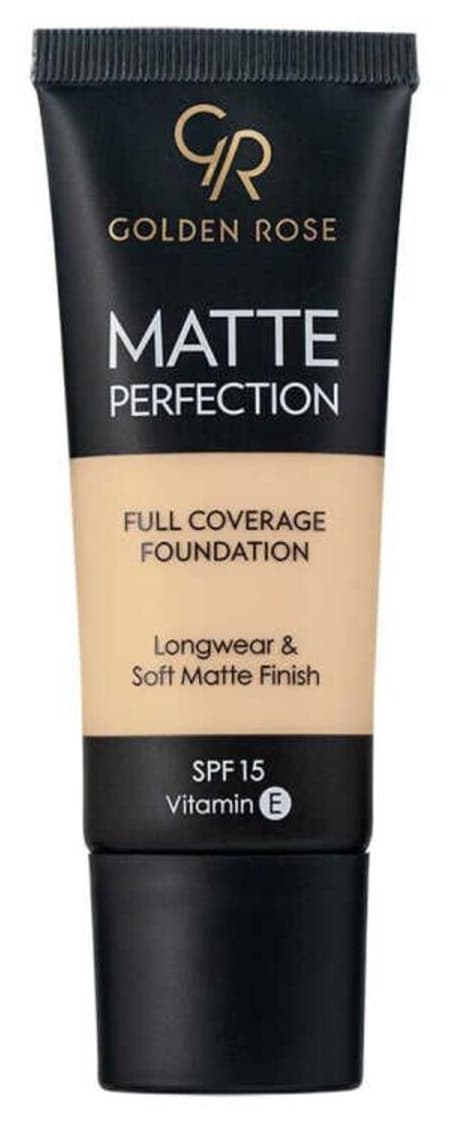 فوندیشن Golden Rose Matte Perfection طبیعی 01 عصاره بید روغن هسته انگور 35ml فوندیشن Golden Rose Matte Perfection طبیعی 01 عصاره بید روغن هسته انگور 35ml