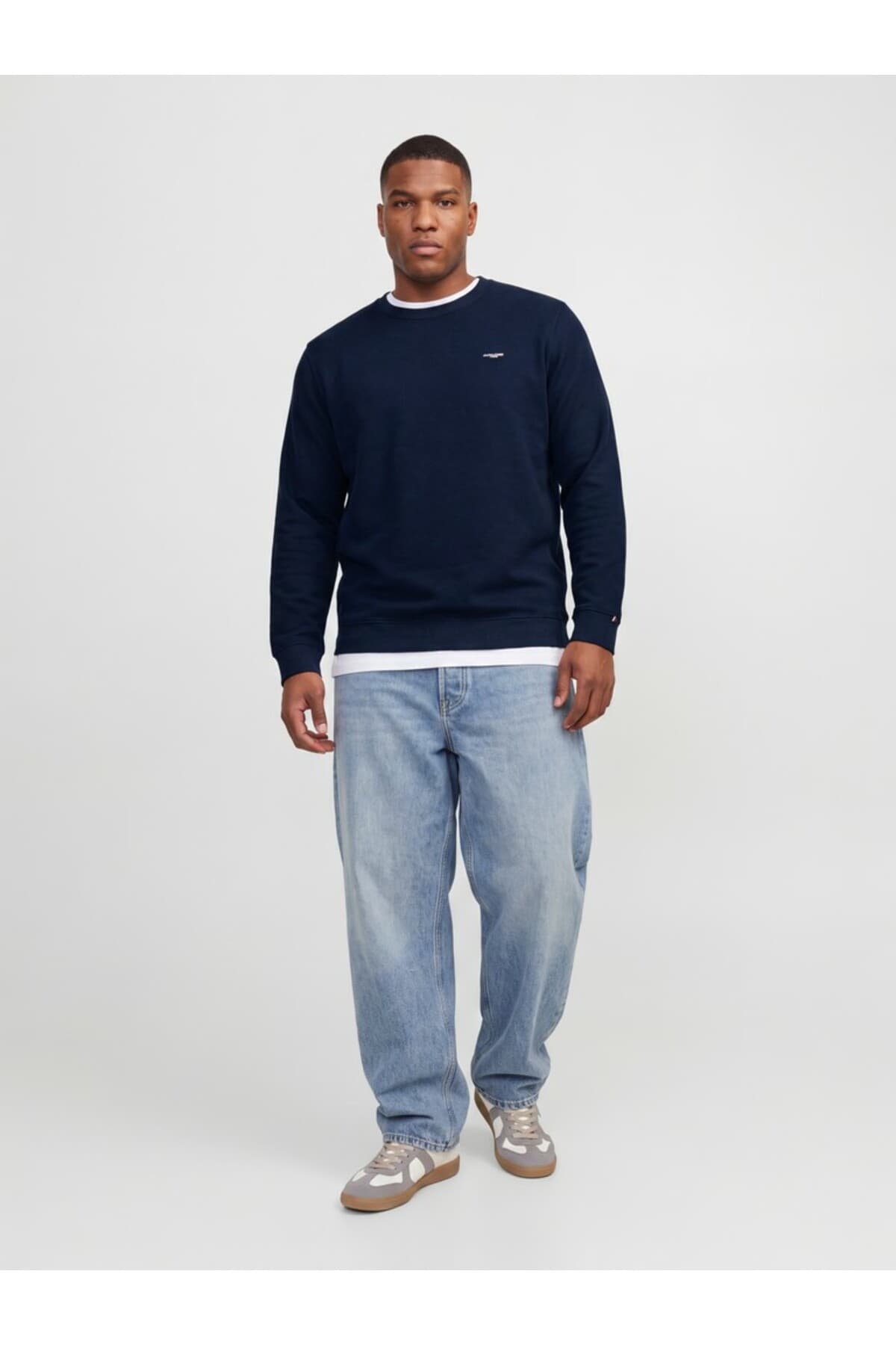 سویشرت مردانه Jack & Jones سرمهای یقه گرد سایز بزرگ مدل Jprblualves Structure سویشرت مردانه Jack & Jones سرمهای یقه گرد سایز بزرگ مدل Jprblualves Structure