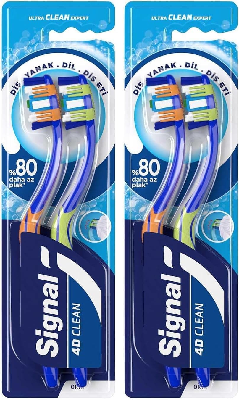 مسواک Signal Ultra Clean Expert 4D Clean متوسط 1+1 مسواک Signal Ultra Clean Expert 4D Clean متوسط 1+1