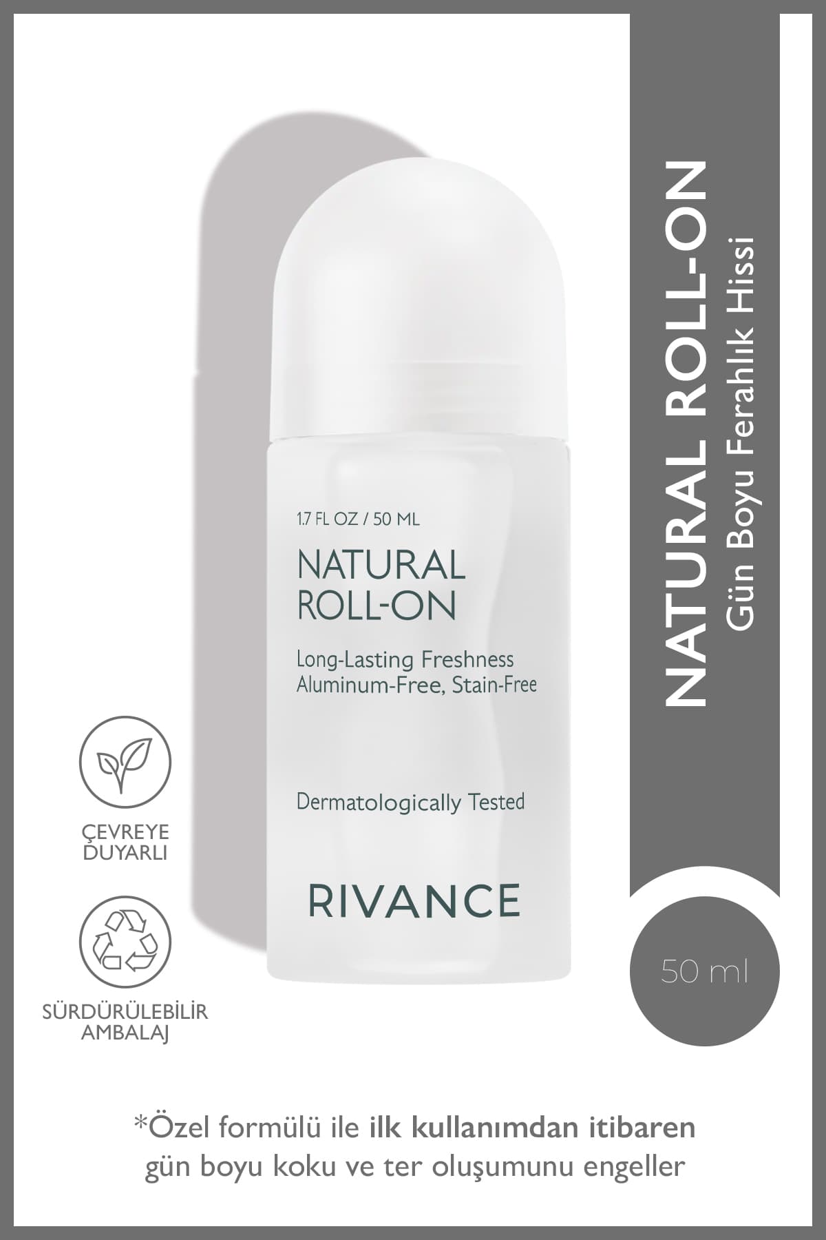 دئودورانت رولآن مردانه Rivance بدون آلومینیوم با ترکیبات گیاهی ضد بوی عرق 50 ml دئودورانت رولآن مردانه Rivance بدون آلومینیوم با ترکیبات گیاهی ضد بوی عرق 50 ml