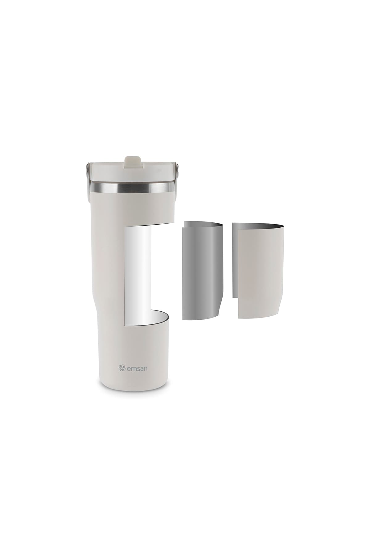 ترموس نیدار Emsan استیل ضدنشت مدل Star Ice کرم 900 ml ترموس نیدار Emsan استیل ضدنشت مدل Star Ice کرم 900 ml