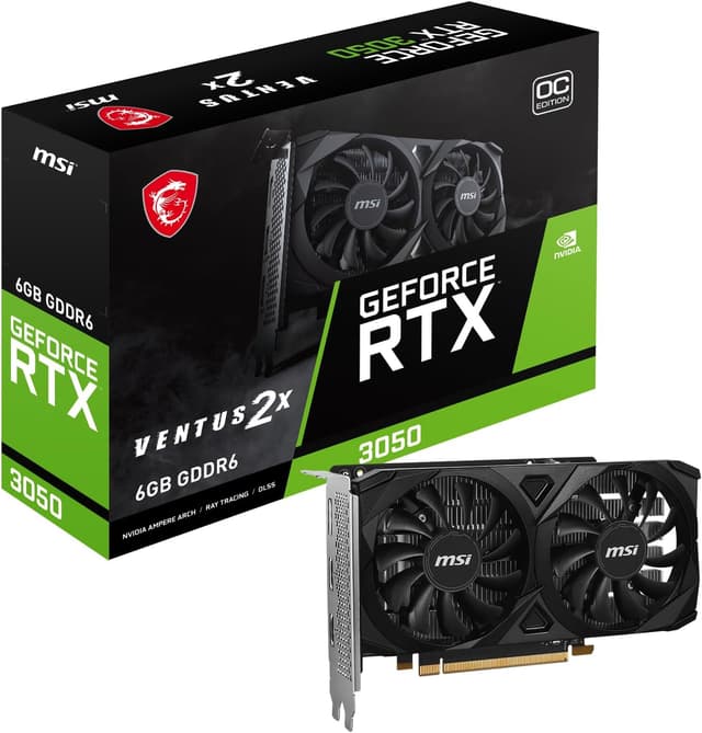 کارت گرافیک MSI مدل GeForce RTX 3050 VENTUS 2X E 6G OC کارت گرافیک MSI مدل GeForce RTX 3050 VENTUS 2X E 6G OC