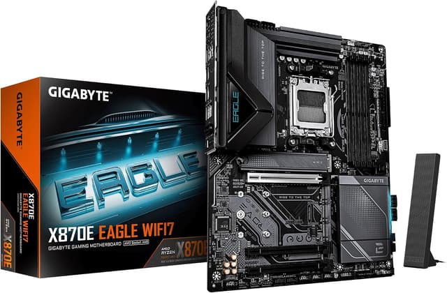 مادربرد GIGABYTE سازگار با پردازندههای AMD Ryzen 9000 مدل X870E EAGLE WIFI7 مادربرد GIGABYTE سازگار با پردازندههای AMD Ryzen 9000 مدل X870E EAGLE WIFI7