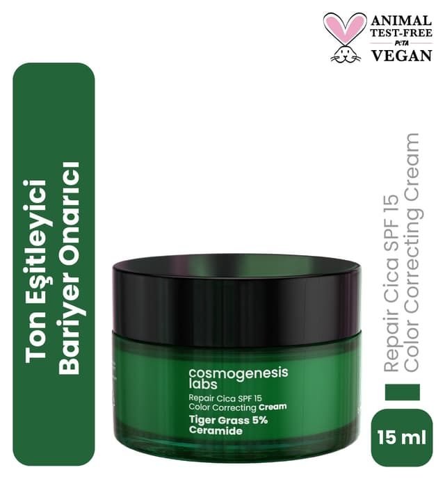کرم ترمیمکننده و مرطوبکننده صورت Cosmogenesis Labs حاوی سنتلا SPF 15 حجم 15ml کرم ترمیمکننده و مرطوبکننده صورت Cosmogenesis Labs حاوی سنتلا SPF 15 حجم 15ml