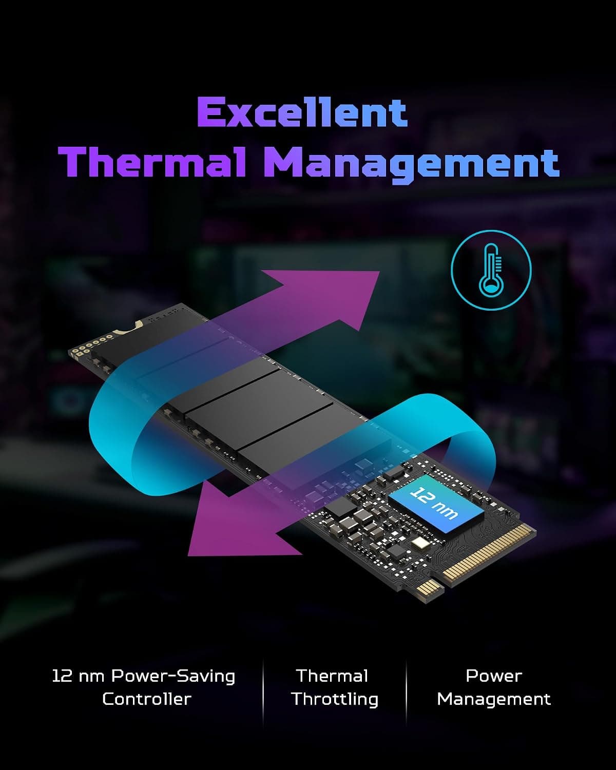 حافظه SSD داخلی لپتاپ، دسکتاپ و PS5 Acer Predator GM7 ظرفیت 2TB، M.2 2280 PCIe Gen4 x4 NVMe 2.0، تا 7200 MB/s، HMB+SLC مدل BL.9BWWR.119 حافظه SSD داخلی لپتاپ، دسکتاپ و PS5 Acer Predator GM7 ظرفیت 2TB، M.2 2280 PCIe Gen4 x4 NVMe 2.0، تا 7200 MB/s، HMB+SLC مدل BL.9BWWR.119
