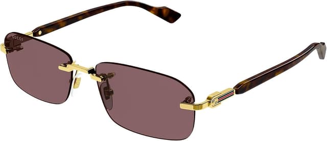 عینک آفتابی مردانه Gucci طلایی و قهوهای هاوانا 56 مدل GG1221S عینک آفتابی مردانه Gucci طلایی و قهوهای هاوانا 56 مدل GG1221S