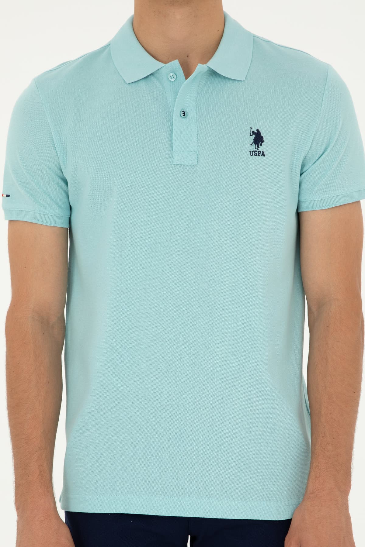 تیشرت مردانه U.S. Polo Assn. فیت اسلیم یقه پولو سبز آبی مدل 50279613-VR083 تیشرت مردانه U.S. Polo Assn. فیت اسلیم یقه پولو سبز آبی مدل 50279613-VR083
