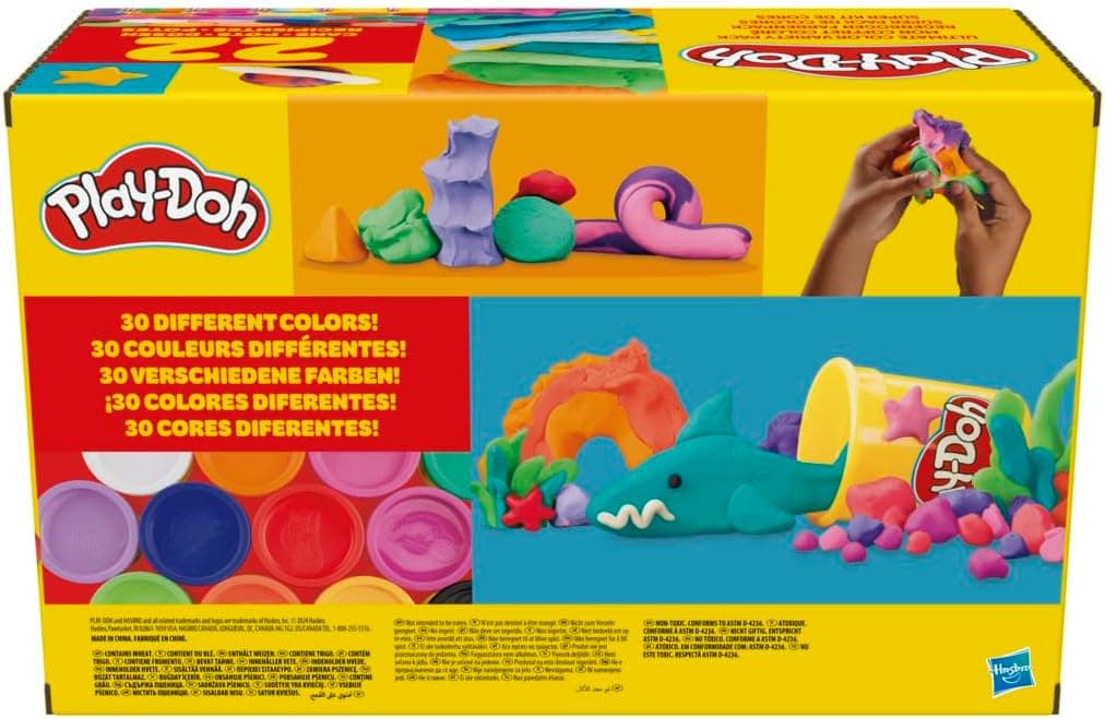 خمیر بازی کودکان دختر و پسر 2 سال به بالا Play-Doh بسته 22تایی رنگهای متنوع با قوطیهای 2 و 4 Ounce خمیر بازی کودکان دختر و پسر 2 سال به بالا Play-Doh بسته 22تایی رنگهای متنوع با قوطیهای 2 و 4 Ounce