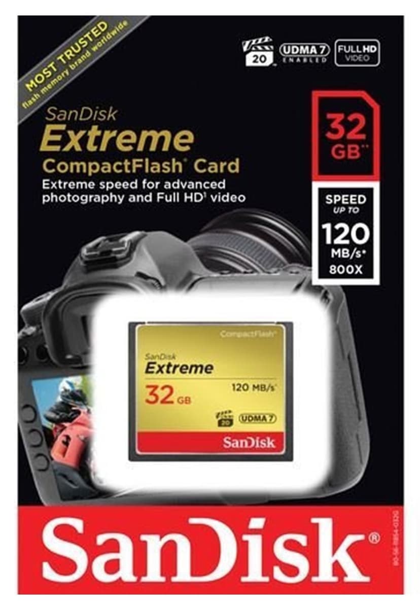 کارت حافظه Compact Flash CF Sandisk 32 Gb با سرعت 120mb/s کارت حافظه Compact Flash CF Sandisk 32 Gb با سرعت 120mb/s
