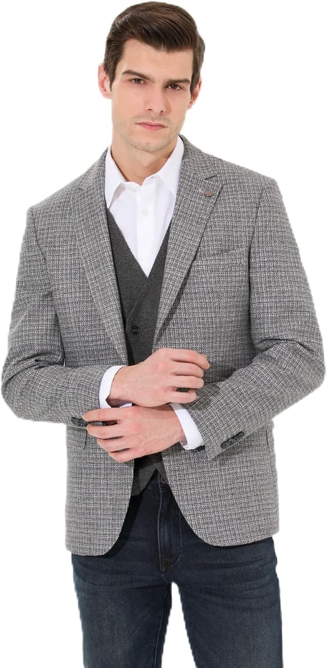کت مردانه Pierre Cardin خاکستری مدل 50256395-VR024 کت مردانه Pierre Cardin خاکستری مدل 50256395-VR024