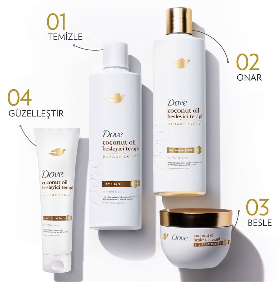 شامپو زنانه Dove روغن نارگیل تغذیهکننده درمانی 375 ml x3 شامپو زنانه Dove روغن نارگیل تغذیهکننده درمانی 375 ml x3