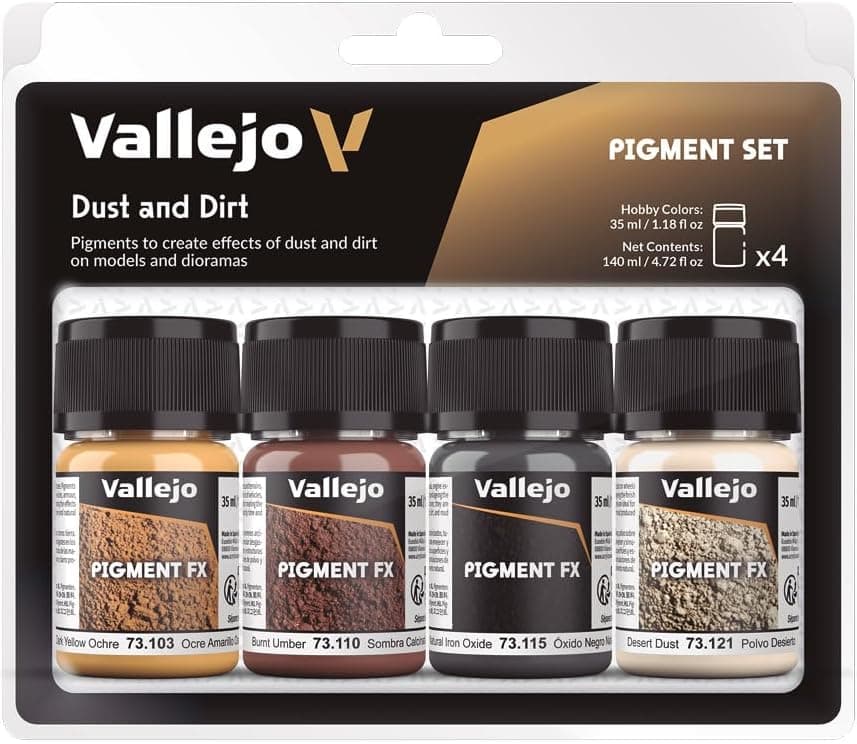 ست پیگمنت Vallejo AV مدل Dust & Dirt بسته 4 عددی 35 ml ست پیگمنت Vallejo AV مدل Dust & Dirt بسته 4 عددی 35 ml