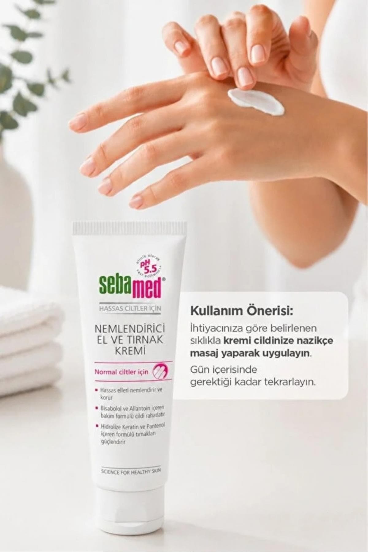 کرم دست و ناخن Sebamed مرطوبکننده با پانتنول و کراتین 75 ml + سوهان هدیه کرم دست و ناخن Sebamed مرطوبکننده با پانتنول و کراتین 75 ml + سوهان هدیه