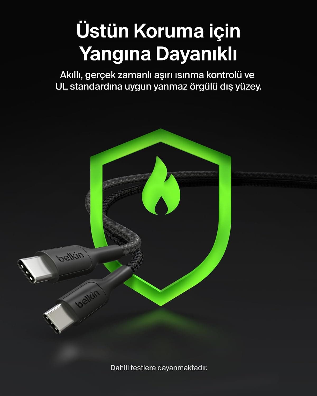 کابل شارژ مردانه Belkin دو در یک 140W USB-C مدل BoostCharge Pro کابل شارژ مردانه Belkin دو در یک 140W USB-C مدل BoostCharge Pro