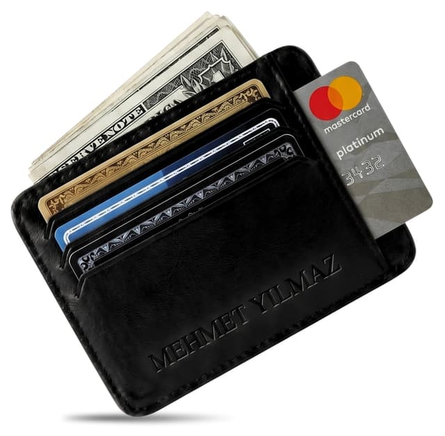 کیف پول جاکارتی بیضیشکل یونیسکس VANİLLA COLLECTİON چرم طبیعی بسیار باریک مشکی کیف پول جاکارتی بیضیشکل یونیسکس VANİLLA COLLECTİON چرم طبیعی بسیار باریک مشکی