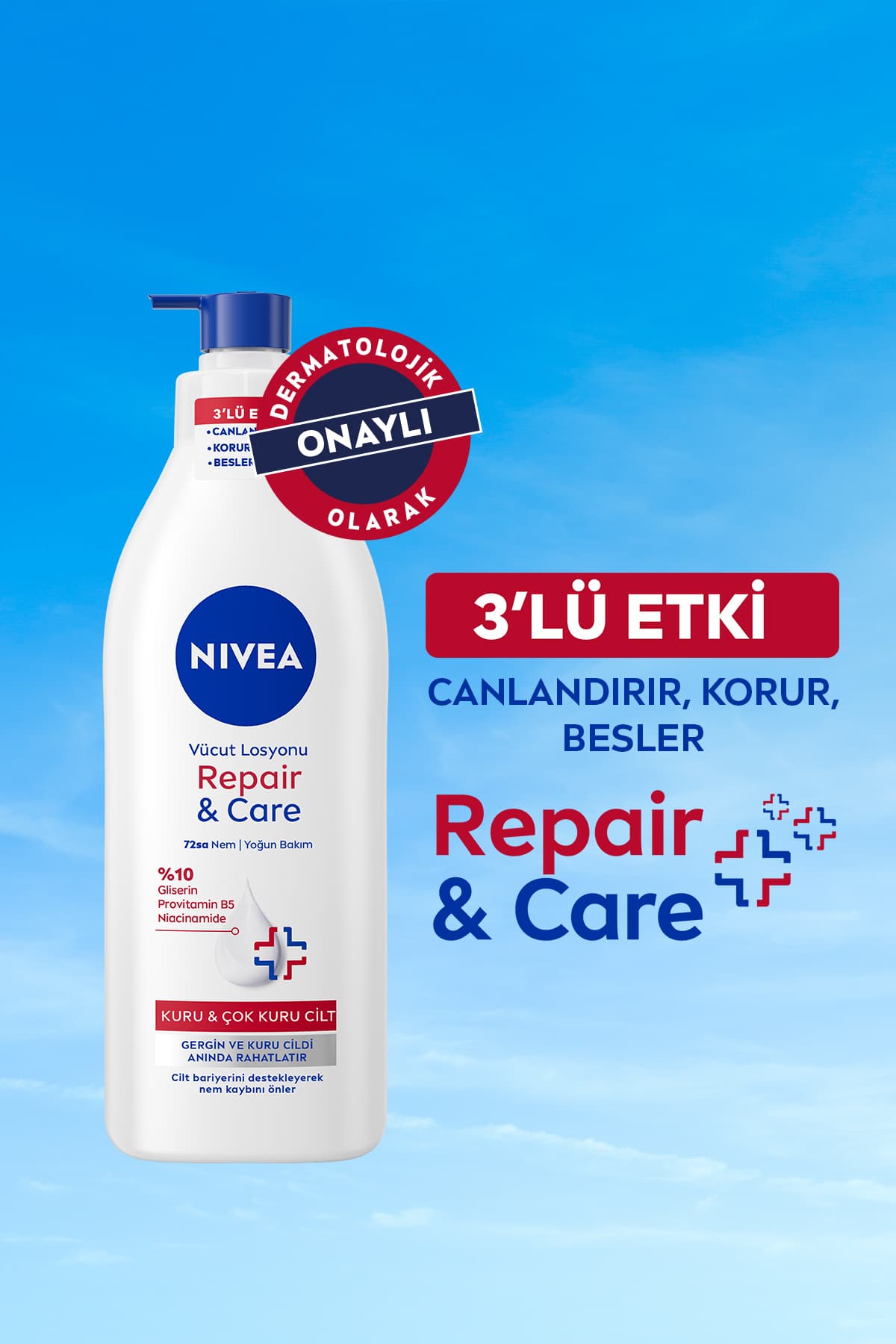 لوسیون بدن NIVEA Repair Care مرطوبکننده پوست حساس و خارشدار 400ml X2 لوسیون بدن NIVEA Repair Care مرطوبکننده پوست حساس و خارشدار 400ml X2