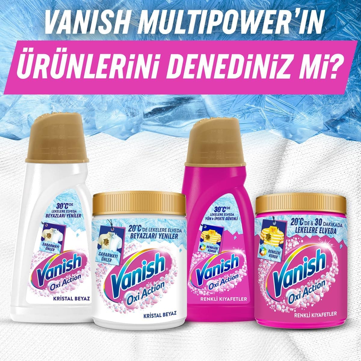 پودر سفید Vanish Multipower 480 gr پودر سفید Vanish Multipower 480 gr