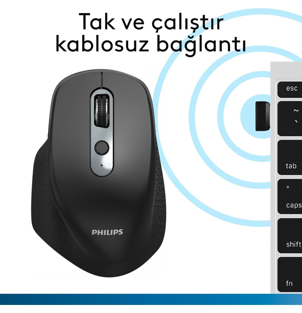 ماوس بیسیم Philips 8 دکمه 3200DPI نوری مشکی مدل SPK7818 ماوس بیسیم Philips 8 دکمه 3200DPI نوری مشکی مدل SPK7818