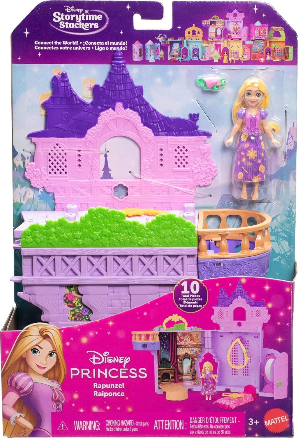 برج خانه عروسکی Storytime Stackers راپونزل Disney Princess Mattel با عروسک کوچک Rapunzel، فیگور Pascal و 7 اکسسوری مدل JDP61 برج خانه عروسکی Storytime Stackers راپونزل Disney Princess Mattel با عروسک کوچک Rapunzel، فیگور Pascal و 7 اکسسوری مدل JDP61