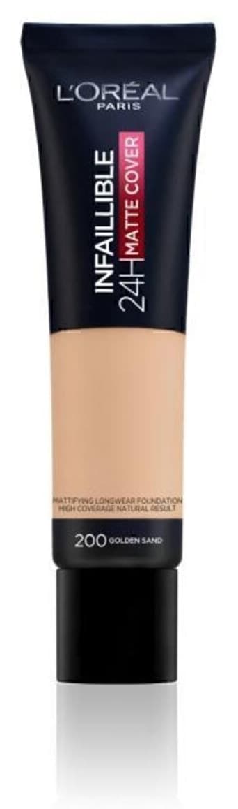 فاندیشن L'Oreal Paris Infaillible Matte Cover با پوشش بالا 200 طلایی شنی فاندیشن L'Oreal Paris Infaillible Matte Cover با پوشش بالا 200 طلایی شنی
