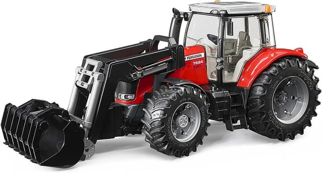 تراکتور Bruder Massey Ferguson 7624 با لودر جلو مدل 03047 تراکتور Bruder Massey Ferguson 7624 با لودر جلو مدل 03047