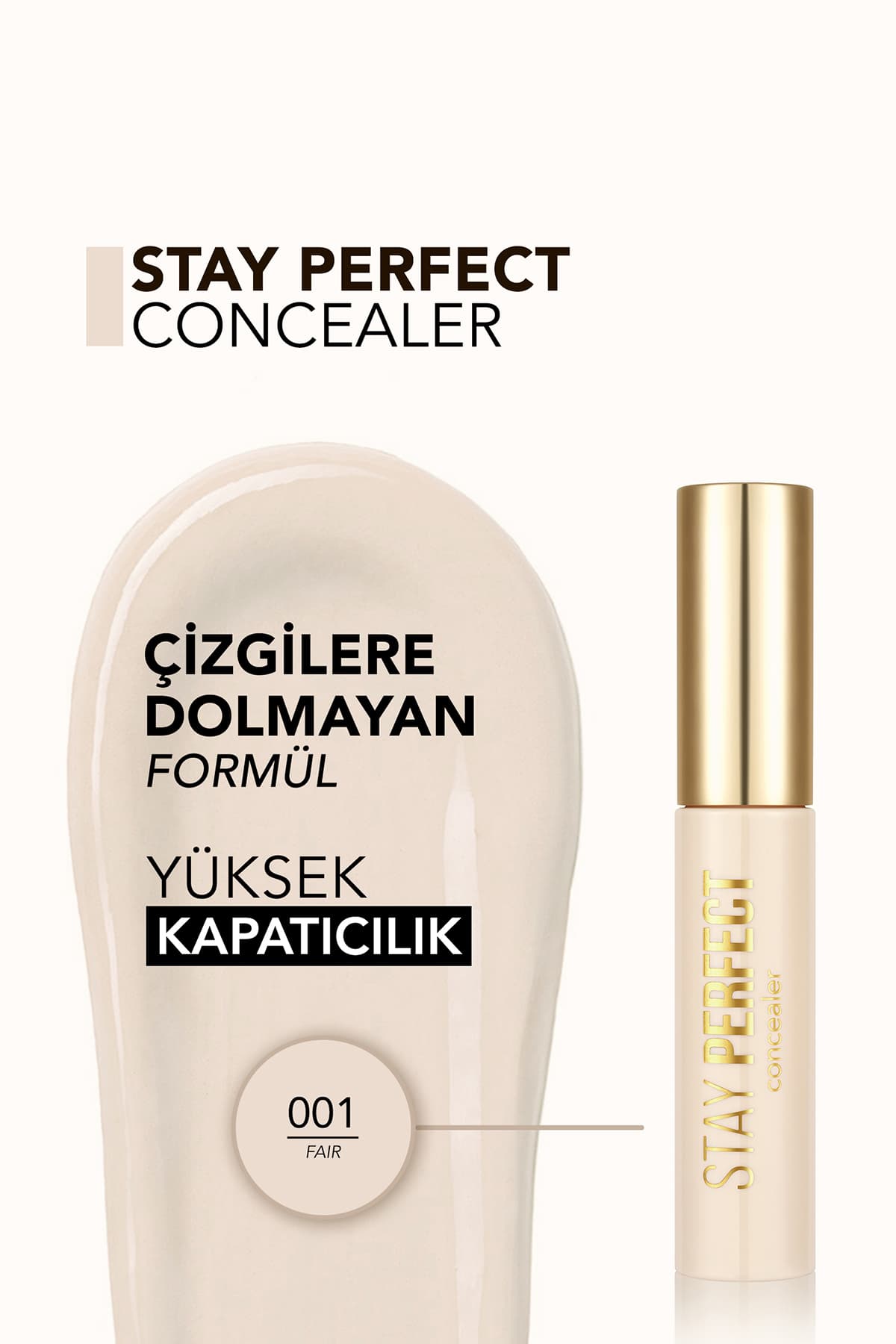 کانسیلر Flormar با جلوه طبیعی و تناژ سرد Stay Perfect Concealer رنگ 001 Fair کد 8682536085441 کانسیلر Flormar با جلوه طبیعی و تناژ سرد Stay Perfect Concealer رنگ 001 Fair کد 8682536085441