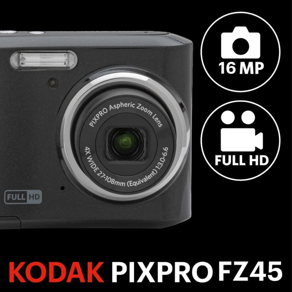 دوربین عکاسی دیجیتال Kodak Friendly Zoom مشکی مدل FZ45/4x دوربین عکاسی دیجیتال Kodak Friendly Zoom مشکی مدل FZ45/4x
