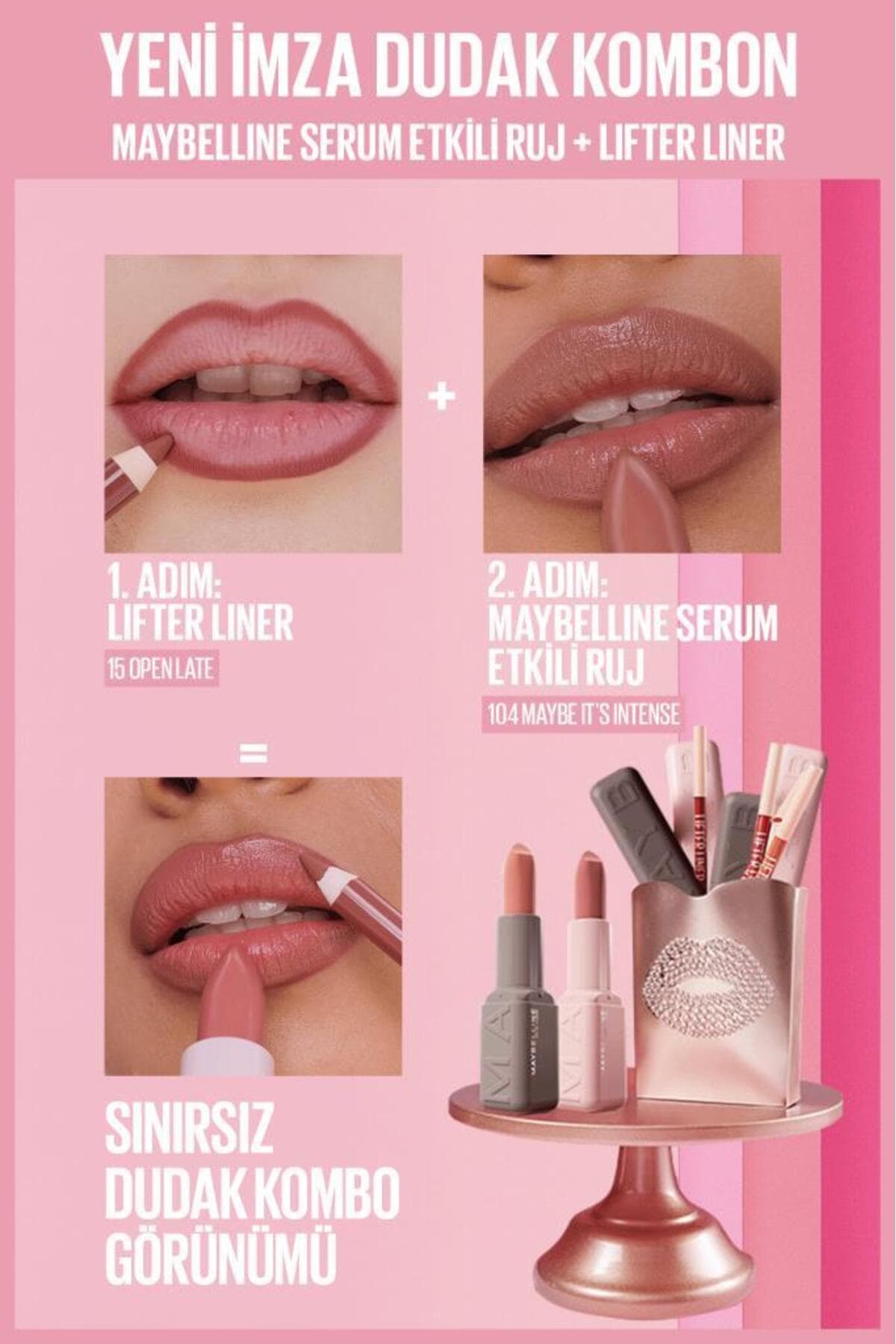 رژ لب Maybelline New York حاوی هیالورونیک اسید مدل 104 Maybe It's Intense رژ لب Maybelline New York حاوی هیالورونیک اسید مدل 104 Maybe It's Intense