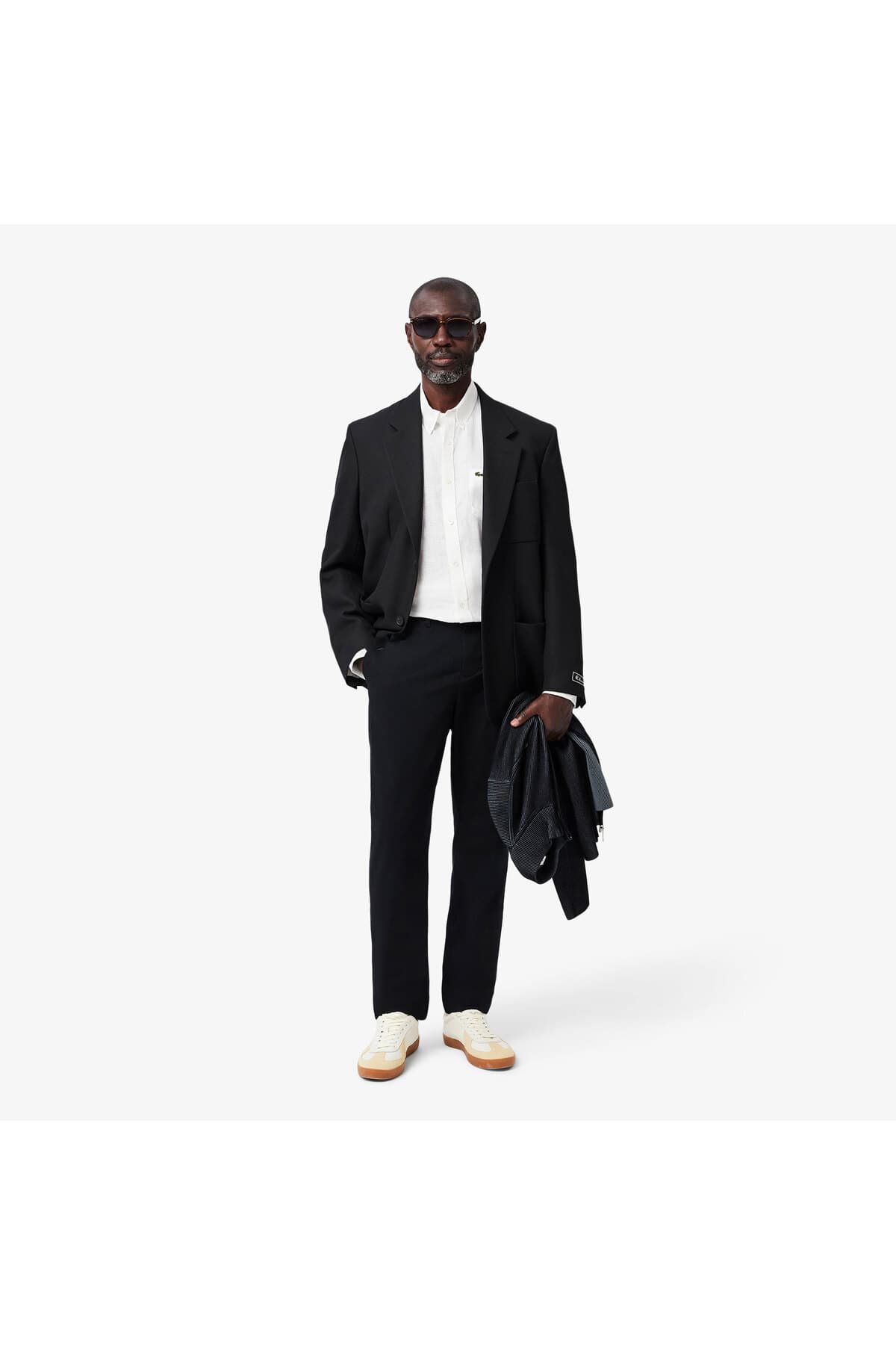 پیراهن مردانه Lacoste کتان سفید یقه دکمهدار فیت معمولی پیراهن مردانه Lacoste کتان سفید یقه دکمهدار فیت معمولی