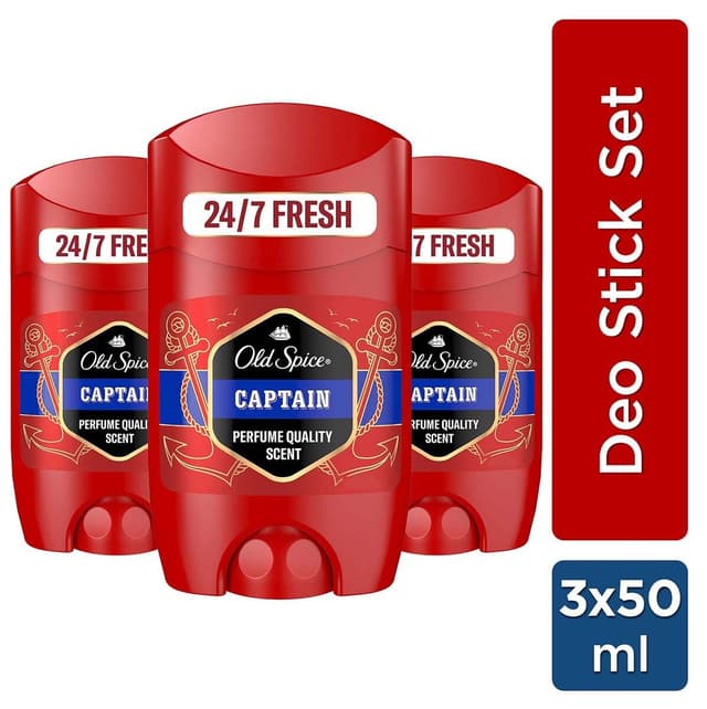 دئودورانت استیک مردانه Old Spice بدون آلومینیوم بدون لکه مدل Captain 50 ml x3 دئودورانت استیک مردانه Old Spice بدون آلومینیوم بدون لکه مدل Captain 50 ml x3
