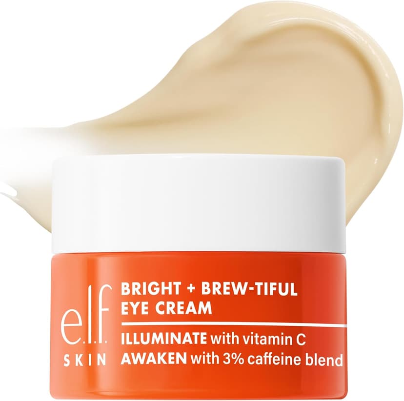کرم دور چشم مینی e.l.f. SKIN مدل Bright + Brew-tiful، کاهش ورم و تیرگی، وگان کرم دور چشم مینی e.l.f. SKIN مدل Bright + Brew-tiful، کاهش ورم و تیرگی، وگان